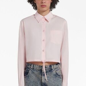 Poplin Light Pink Collared Shirt by Marni